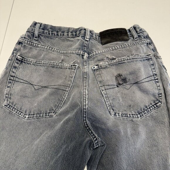 Vintage Anchor Blue Baggy Jeans Mens 32x43 Distressed Patchwork Y2K Skate - Picture 10 of 16